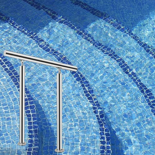 CGF- Barandillas para Piscinas enterradas, barandilla de Piscina, Juego Completo de Accesorios para Exteriores, Acero Inoxidable 304, con Tornillos autorroscantes M820, fácil de Instalar, pla