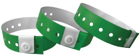 100 Grüne Vinyl/Kunststoff wasserdicht Armbänder - VIP Pool Party Armband für Veranstaltungen