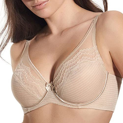 Generic Reggiseno senza imbottitura con ferretto in coppa C varie taglie e colore a scelta Art. Maribel (4 Tierra)