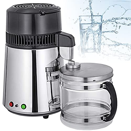 XYEJL 750w Macchina Distillatore Acqua,Distillatore d'Acqua Pura,Distillatore d'Acqua in Acciaio Inox,per La Casa,Il Reparto Dentistico,L'Ufficio,Il Laboratorio,Silver