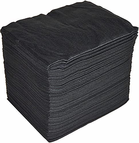 OBLAIT Spunlace Einweg-Handtücher, 40 x 80 cm, 100 Stück, Schwarz, Friseursalon und Ästhetik, Fitnessstudio, SPA, Schönheitszentren