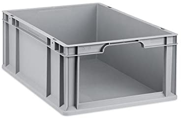 PROREGAL Eurobox NextGen Store | HxBxT 22x40x60cm | 44 Liter | Front offen | Eurobehälter, Transportbox, Transportbehälter, Stapelbehälter