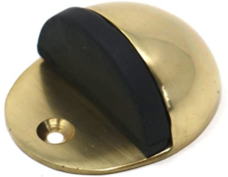 fiXte Butée de porte ovale en laiton massif monté au sol en demi-lune 50 mm