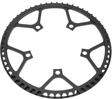 SPYMINNPOO 58T Fahrrad Kettenblatt Alle Aluminiumlegierung Low Density Robustes Eloxiertes Finish Faltrad Kettenblatt (Schwarz)