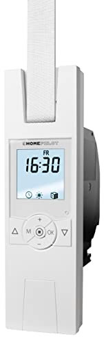 HOMEPILOT - Enrollador cinta RolloTron Premium mini | Motor eléctrico con pantalla para control cómodo persianas. Accesorio Smart Home - ¡adaptable instalación posterior! Capacidad carga: 45 kg