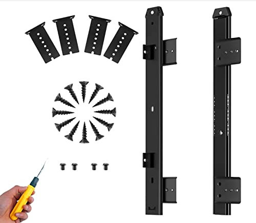 MBROS Cassetto per Tastiera Scorrevole 250mm 300mm Guide con Cuscinetti a rulli Scivoli sotto la Piattaforma della scrivania Cassetto per mensole Guide per cassetti con rotelle Guide Inferiori Fix