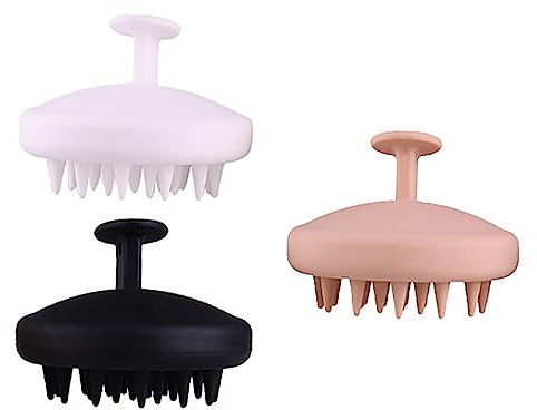 FOMIYES 3stücke Kopfhautmassagebürste Mit Silikon-airbag-bürstenkopf Haarbürste Für Sanfte Kopfhautreinigung Und Massage Mit Glattem Griff Und Weichen Kammzinken Für Entspannendes Duscherl