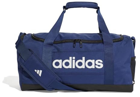 adidas Mixte Essentials Linear Duffel Bag, dark blue/white, S