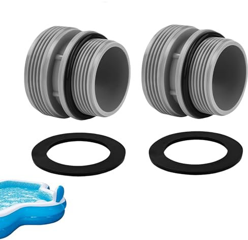 GZWY Lot de 2 tuyaux de piscine pour Intex Coleman 4560 40 mm vers 1 1/2 - Pour raccord de tuyau de piscine Hayward Intex - Pompe de piscine - Filtre à sable - Accessoires de piscine hors sol