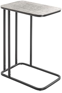 HAKU Beistelltisch schwarz Silber Metall Couchtisch klein - Maße: B 46 x H 62 x T 29 cm Style: Modern