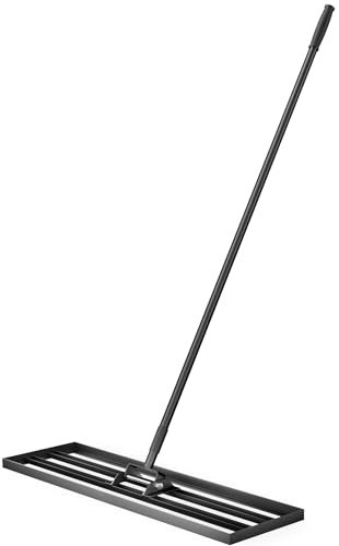 Wiltec Rastrello livellatore in alluminio 75 x 25 cm, per livellamento e sabbiatura di terreni prati