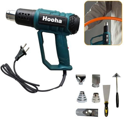 Hooha Pistola ad aria calda 2000 W kit con 2 modalità e regolazione variabile della temperatura, ideale per sverniciare e saldare, per ristrutturazione/rimozione colore/scongelamento di tubi