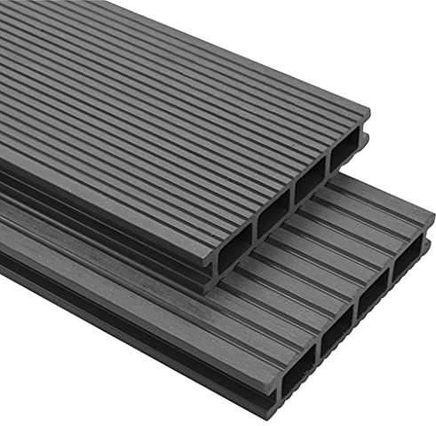 Willood WPC Terrassendielen mit Zubehör 40 m² 4 m Grau