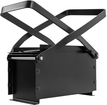 HUSPOO Pressa per bricchette di carta, in acciaio, per pressa a bricchette per carta riciclata, stampa manuale, 33 x 15 x 13 cm, colore nero