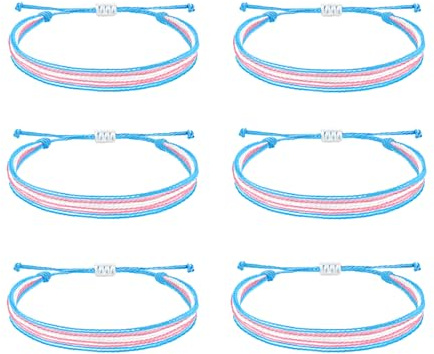 yfstyle Handgefertigte Pride-Armbänder LGBTQ Regenbogen Trans Armbänder Gay Lesben Bisexuell String Armbänder Set für Frauen Pride Zubehör Geschenke