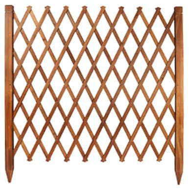 1 Stück Ausziehbarer Instant-Zaun Gartenzaun Staketenzaun Dekorativer Rankgitter,Verstellbar Holzzaun für Pflanzenklettern Holzspalier Gartengitte,für Hof,Trennwand