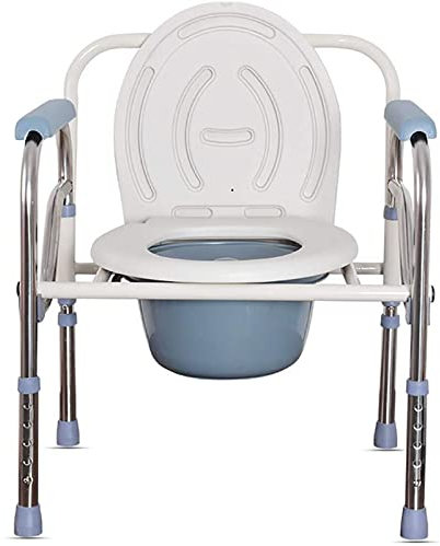 Toilette Mobile Portatile, Sedia da Toilette per Anziani, Sedia da Toilette per Donne Incinte, agganciata al Sedile per Una Facile Pulizia, capacità di 660 libbre