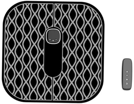 Tragbares Fußmassagegerät mit 360°-mehrfachmassage, Schwarz | Pu Abs Oberfläche, Elektrische Matte mit Impulsfunktion, Kompaktes Fußkissen, für Damen und Herren
