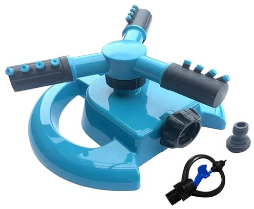 Garden Sprinkler for Lawns,Automatic 360° Degree 3 Arm Rotating Irrigation System,Adjustable Lawn & Garden Sprinklers,Large Coverage Water Sprinklers for Lawn Plants Flowers Veggies