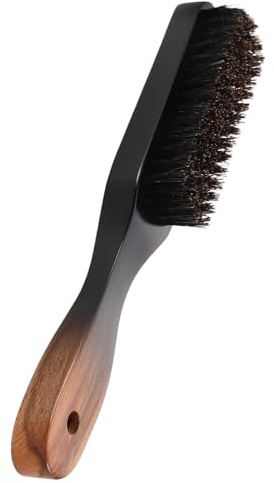 Bartbürste mit Farbverlaufsgriff und Wildschweinborsten | Bart und Schnurrbart, Tägliche Pflege und Professionelles Styling, Statische Aufladung
