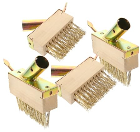 FUNOMOCYA 4pièces Brosse Métallique pour Enlever La Mousse Outil De Désherbage pour Jardin Désherbeur à Brosse Métallique De Jardin Fil Acier
