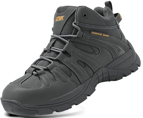 IYVW OU7 1617 Mishansha Bottines Lacets Homme Cuir Bottes Biker gris 43 EU