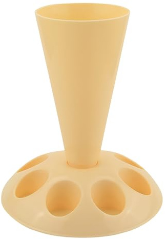 Piping Bag Stand Holder Icing With 8 Slots Nozzles For Filling Baking Accessories. Baby Drying Rack (Yellow, One Size)