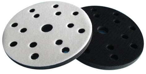 Durabilidad 2 placas de respaldo para lijadora de 150 mm, diseño de 15 agujeros para múltiples superficies, molienda y acabado, almohadilla de respaldo para lijadora orbital suave