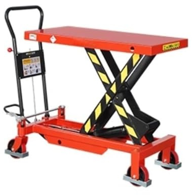 Mobile Scissor Lift Trolley - Manual Hydraulic Flatbed Cart for Cars, Small Platform Lift, Easy to Use, Portable, Heavy Duty, Ideal for Garage & Workshop
