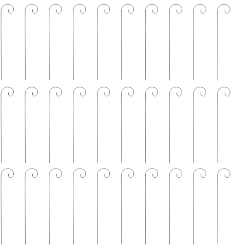 30 Pcs Crochets pour étiquettes de plantes, 20 cm | Crochets étiquettes en acier inoxydable pour plantes de jardin, Etiquettes pour fleurs, pots et plante en pot