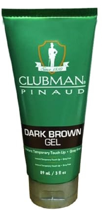 Clubman Pinaud Temporary Gel, Dark Brown, 89ml / 3 Fluid Ounce