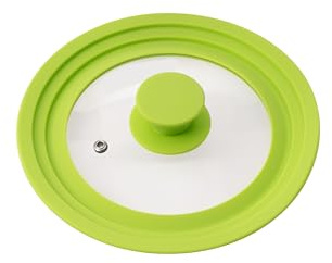 bremermann® Universal-Glasdeckel mit Silikonrand, 16/18/20 cm, klein (Grün)