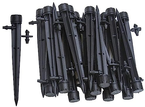 UCLEVER Tropfer mit Verbinder für 4mm / 7mm Rohr, Tropfbewässerung Einstellbar Pflanze Garten Wasser Bewässerung, 50 Stück