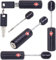 OW-Travel Kabel Schloss mit Schlüssel (4er) Kofferschloss Vorhängeschloss Gepäckschloss Sicherheitsschloss Schlüsselschloss TSA Lock Cable USA Schloss für Reise Koffer Spind Rucksack (Schwarz)