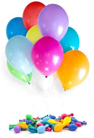 30 Luftballons 25cm bunt, für Hochzeit und Party,Silvester, Karneval, Bunt Mehrfarbig, Latexballons, Heliumballons