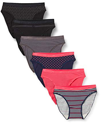 Dim Culotte Femme Lot de 6 | Les Pockets Coton Stretch | Slips Confortables en Coton & Élasthanne | Multicolore | Style Quotidien