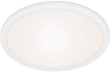 Briloner Leuchten - LED Panel, Deckenleuchte dimmbar, inkl. Fernbedienung, Farbtemperatursteuerung, Nachtlicht, 24 Watt, 2.200 Lumen, Weiß, Ø40cm, 7168-016