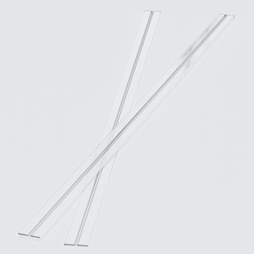 (2x) Bisagras flexibles de perfil bajo de 1150 mm, bisagras activas y flexibles. Bisagras Acrílicas, continuas y transparentes de piano