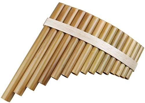 KESHUO 15 Rohre Pan Flute G Key Folk Musical Instruments Holzwind Instrument Handgefertigte Panrohre Studentische Panflöte