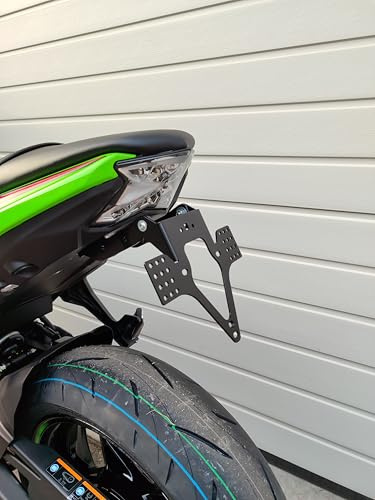 Kennzeichenhalter GroFaTec EVO kompatibel mit Kawasaki z650 Ninja 650 2017-2026 Kennzeichenträger Nummerschild kurzes Heck Heckumbau Prota Targa Z650 kawa
