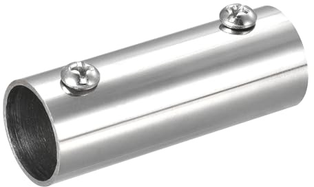 sourcing map Schiene Rohrfitting 2-Weg 60mm 304 Edelstahl Polieren | Für 19mm Handlauf
