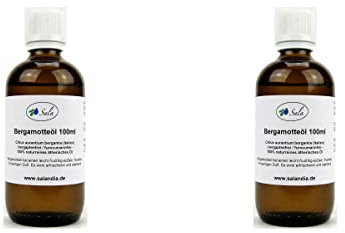 Sala Bergamotteöl furocumarinfrei bergaptenfrei ätherisches Öl naturrein (2 x 100 ml Glasflasche)