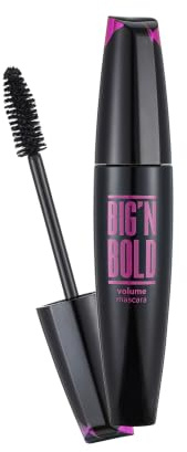Flormar Big'n Bold Volume Mascara - Förlängande mascara med silikonborste - Skapar inga klumpar - Matt finish Mascara i tub, svart