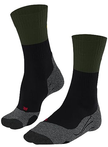 FALKE Herren Wandersocken TK2 Explore M SO Wolle Funktionsmaterial antiblasen dick 1 Paar, Grün (Vertigo 7962), 42-43