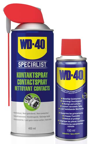 WD-40 SPECIALIST Kontakt SET besteht aus 1x SPECIALIST Kontaktspray 400 ml & 1x Multifunktionsprodukt 150 ml