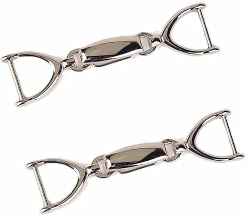 Aeromdale Verschluss-Knebelknöpfe mit Metallschnalle, Clip-Zubehör für Mantel, Jacke, Reisetasche, Kleidung, Nähen, 2 Stück – 10 x 2,6 cm – Silber