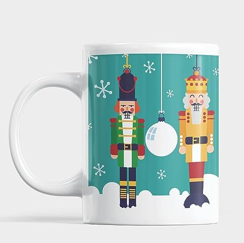Gift Island Tasse casse-noisette de Noël – Idée cadeau – Décoration de soldat casse-noisette – 325 ml – Tasse de table Nutracker pour chocolat chaud, café, thé – Tasse de Noël – Tasse fantaisie