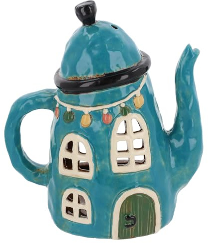 Shudehill Giftware Village Pottery - Teiera in ceramica, colore: Verde o Blu