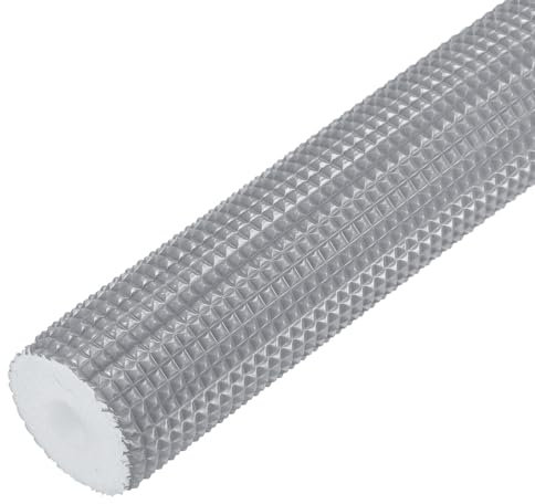 PATIKIL Tube d'Isolation de Tuyau de 9 mm de Diamètre Intérieur x 10 mm d'Épaisseur x 1,8 m de Longueur, Mousse Isolante Anti-Dérapante pour Tuyaux de Climatisation et d'Eau, Gris, Blanc