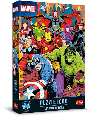 Trefl Premium Plus Quality - Puzzle Marvel: Marvel Heroes - 1000 Elemente, Puzzle-Serie mit Lieblingshelden, Ideale Anpassung der Teile, für Erwachsene und Kinder ab 12 Jahren